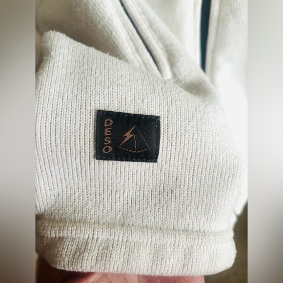 DESO Cream Zip Up Hoodie Made in the USA Size: Large - Picture 5 of 5